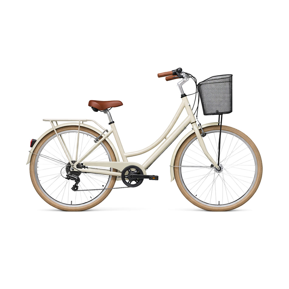 Comfort Step-Through City Bike with Basket & Carrier