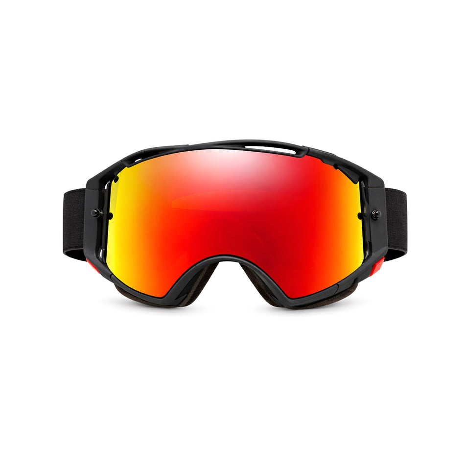 Off-Road Bike Goggles with Panoramic Lens & Adjustable Strap