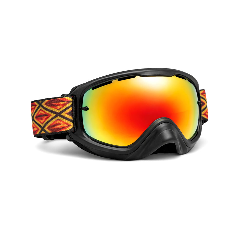 Trail Bike Goggles with Curved Lens & Secure Fit Strap