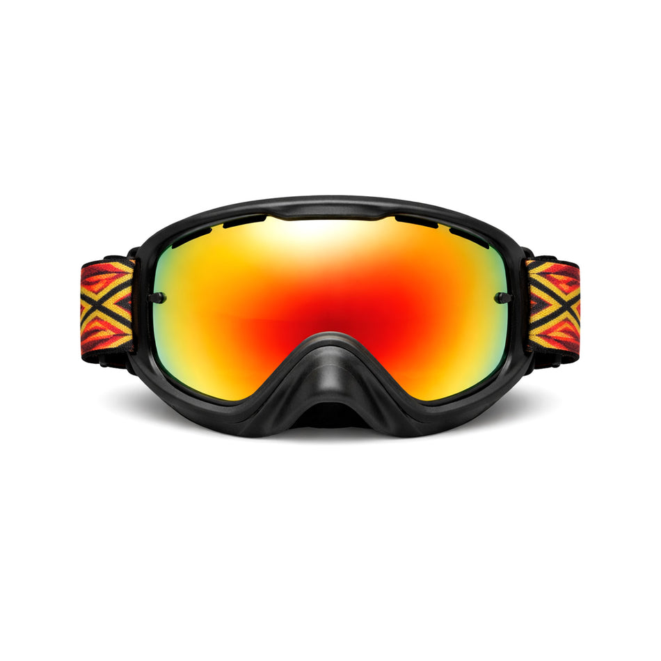 Trail Bike Goggles with Curved Lens & Secure Fit Strap